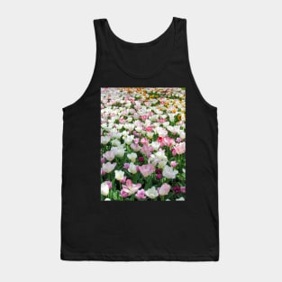 Pink & White Tulips Tank Top